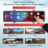 11.26 Inch Carplay Android Auto Streaming Media Mirror Dashcam ADINKAM 3 Cameras DVR Support 3 Audios Built In WiFi Car Recorder
