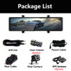 4K UHD 11.26 Inch 3 Channel Dash Cam GPS with Wireless Apple Carplay & Android Auto Voice Control Backup Camera IR Night Vision