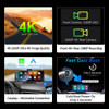 2024 Dash Cam11.3" 4K 2160P Rearview Camera Carplay & Android Auto GPS Navigation with Voice Control Car DVR BT FM Monitor