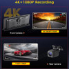 11.3" 4K Dash Cam Video Recorder Camera Carplay & Android Auto Smart Player GPS Navigation Car DVR Dashboard Dual Lens Monitor