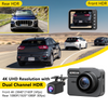 BEPOCAM ZD47 Car DVR 4K CPL + 1080P Rear Camera Built-in GPS Wifi Vehicle Driving Recorder Auto Dash Cam Super Capacitor Dashcam