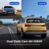 4K 2160P Novatek 96670 WIFI Car DVR Sony IMX 415 Dual Lens Dash Cam Camera GPS Track Video Auto Recorder APP 24H Parking Monitor