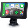 7 Inch Wireless Carplay Dual Lens 1080P Front Rear Cameras Built-in G-sensor WIFI Android Auto Apple Car Navigation for Car