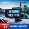 Imagebon 10.26" Android 13 Dash Cam Rearview Mirror Camera Wireless CarPlay & Android Auto Mirror Link GPS Navigation Car DVR
