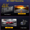 11.3 " 4K Dash Cam Rearview Camera Carplay & Android Auto Smart Player GPS Navigation Car DVR WIFI Dual Lens Dashboard Monitor