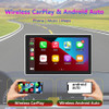 NMHJIE 7" Universal Dash Cam Rearview Camera Wireless Carplay&Android Auto AUX UHD 4K Car DVR Video Recorder Dashboard Dual Lens