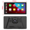 NMHJIE 7" Universal Dash Cam Rearview Camera Wireless Carplay&Android Auto AUX UHD 4K Car DVR Video Recorder Dashboard Dual Lens