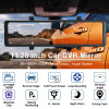 E-ACE Car Dvr 3 Cameras Mirror 2.5K 12 Inches 3 In 1 Rearview 1080P Camera Video Recorder Night Vision For Auto With GPS WIFI
