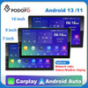 Podofo Android 12 Car Radio Androidauto Carplay 2 Din GPS Car Audio 7"/9"/10" WIFI BT Automotive Multimedia Player For VW Ford