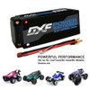 DXF Lipo 2S Shorty Graphene Battery HV 7.6V 6300mah 130C 4mm 5mm  Bullet Competition Short-Pack for RC 1/10 Buggy Truck Car