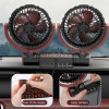 3 Speed Dual Head Car Fan 360 Degree Rotation Neck Auto Cooler Automobile Electrical Appliances for Summer Travel Keeping Cool