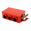 12V/24V Car Warm Air Blower 3 Holes Car Tank Heater Auto Air Heater Defroster Demister Car Electrical Appliances (Black/Red)