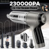 230000Pa Car Vacuum Cleaner Strong Suction Mini Wireless Portable Handhled Cleaning Machine Air Duster Car Electrical Appliances