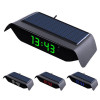 Portable Solar Car Digital LCD Clock & Temperature Display Auto Dashboard Clocks Backlight Electronic Screen Temperature Clock