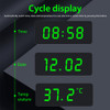 Portable Solar Car Digital LCD Clock & Temperature Display Auto Dashboard Clocks Backlight Electronic Screen Temperature Clock