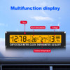 3 IN 1 Mini Electronic Car Clock Car Inside Outside Temperature Thermometer Battery Voltage Monitor Meter with Cigarette Socket