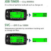 Digital Tachometer Motorcycle Meter Inductive Resettable Tach Hour Meter Thermometer Temp Meter for Boats Gas Engine Marine ATV