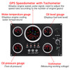 2022 New 5 Gauge Set with Instrument Panel 0-120MPH/0-8000RPM Red LED Backlight For Marine Yacht Boat Temp Fuel Volt Car Gauges