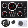 2022 New 5 Gauge Set with Instrument Panel 0-120MPH/0-8000RPM Red LED Backlight For Marine Yacht Boat Temp Fuel Volt Car Gauges