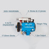 RUIFEIYA NR-200 8.6cc Inline 2-cylinder 4-stroke Water-cooled Electric Start Nitro Engine Model for 1:8 RC Car
