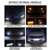 2pcs Flexible DRL LED Strip Car Daytime Running Light Auto Headlights Waterproof White Turn Signal Yellow Brake Flow Lamps 12V