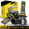 BMTxms 2Pcs H11 LED H8 Car Fog Light Bulb Canbus No Error H10 9145 9006 9005 H16JP H27W 880 881 Led Daytime Running Driving Lamp