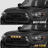 For Toyota Tacoma 2016 2017 2018 2019 2020 Car LED Grille Strobe Light Warning Daytime Running Lamp Grid DRL White Amber 4PCS
