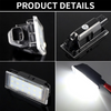 2pcs LED Numbmber License Plate Lights Canbus No Error 12V White Color For Renault Twingo Clio Espace Laguna Master Megane