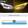 12V Car LED DRL Daytime Running Lights Waterproof Flexible Soft Strip Universal Auto Flow Runs LED Strip Brake Turn Signal Light