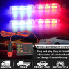 4*3 LED Lights Car Strobe Police Lights Cigaretteer Grill Warning Lamp 12V Motorcycles Flasher Fso Flashlight Car Accessories