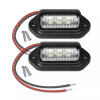 6 LED Car License Number Plate Lights Waterproof 12-24V Universal Truck RV Trailer Tail License Plate White Side Lamp Bulbs