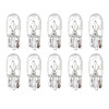 10 X Clear Signal Lamp Glass T10 W5W 501 194 White 12V 5W/3W Warm White W2.1x9.5d Single Filament Car Bulb Auto Light