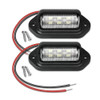 2PCS 6 LED Car License Number Plate Light For SUV Truck Trailer Van Tag Step Lamp White Bulbs Car Products License Plate Lights