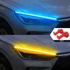 2 PCS DRL Car Flexible LED Daytime Running Lights Turn Signal Lamp Headlight Waterproof 30cm 45cm 60cm White Red Yellow Blue