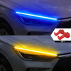 2 PCS DRL Car Flexible LED Daytime Running Lights Turn Signal Lamp Headlight Waterproof 30cm 45cm 60cm White Red Yellow Blue