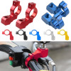 2 Pcs Universal Motorcycle Bike ATV Rear View Mirror Bracket Mount Adapter Holder Clamp Screw CNC Aluminum 22mm 7/8" Handlebar