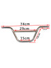 2.9- Inch Motorcycle Handlebar Drag Bar Chrome for 43cc-49cc Dirt Bike Motorcross, Corrosion Resistance