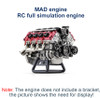 MAD RC Simulation Dynamic V8 Engine Internal Combustion Model Assembly Kit for AX90104 SCX10Ⅱ Capra VS4-10 Pro/Ultra Model Car