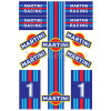 30cm Set Die-cut Martini Racing PVC Stickers Auto Moto Stripes Exterior Vinyl Decal Body Stickers Support Private Customization