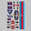 30cm Set Die-cut Martini Racing PVC Stickers Auto Moto Stripes Exterior Vinyl Decal Body Stickers Support Private Customization