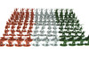100pcs Mini Gift Accessories Military Soldier Model Set Kit Toddler Men Kids Toy Figures Children Play Static Toy gift
