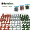 100pcs Mini Gift Accessories Military Soldier Model Set Kit Toddler Men Kids Toy Figures Children Play Static Toy gift