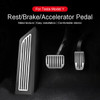 AJIUYU For Tesla Model 3 Y Aluminum alloy Foot Pedal 20-23Car Accelerator Gas Fuel Brake Rest Pads Mat Cover Accessories Styling