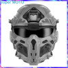 Tactical Airsoft Helmet FAST Helmet Built-in Communication Headset Fan W-Ronin Assault Helmet Detachable Mask Replacement Lens