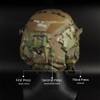 Military Helmet FAST Helmet Built-in Communication Headset Anti-fog Fan W-Ronin Assault Helmet Detachable Mask Replacement Lens