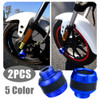 Universal Motorcycle Frame Slider Aluminum Alloy Front Fork Cup Falling Crush Protector Carbon Fiber for Motorbike Scooter