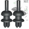 4x FOR CITROEN SAXO C2 C3 XSARA Picasso DS3 XM Rear Boot Trunk Parcel Shelf Cord Strap String Clips Mounting Hook Bracket 699218