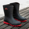 New Fashion Men Rain Boots Platform Waterproof Anti-skid Work Chef Shoes Fishing Shoes Outdoor Middle Tube Cycling Rubber Shoes