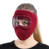 Windproof Face Warm Mask Winter Cap Ski Breathable Masks Fleece Face Shield Caps with HD Goggles Anti-fog Cycling Cap Balaclava