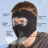 Windproof Face Warm Mask Winter Cap Ski Breathable Masks Fleece Face Shield Caps with HD Goggles Anti-fog Cycling Cap Balaclava